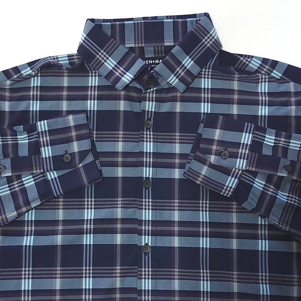 Mizzen + Main Leeward No Tuck Performance Shirt Mens Large Trim Fit 1WS-0474